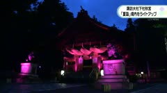 諏訪大社下社秋宮　「夏詣」境内をライトアップ