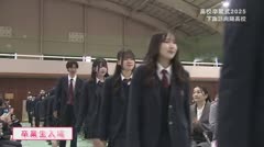 高校卒業式２０２５　下諏訪向陽高校　
