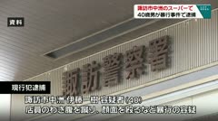 諏訪市中洲のスーパーで　40歳男が暴行事件で逮捕　