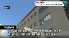 諏訪警察署 エア・コンプレッサー盗んだ男を逮捕