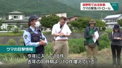 辰野町で出没多発 クマの緊急パトロール