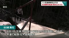八ヶ岳連峰縞枯山付近 ８０歳男性転倒 骨折の大けが