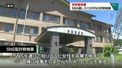 茅野警察署 SNS通じ 515万円の詐欺被害