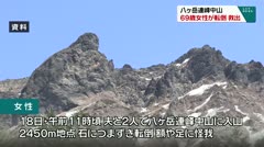八ヶ岳連峰中山 ６９歳女性が転倒 救出　　