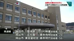 金額は６億８０００万円に　口座不正開設の３人を再逮捕