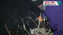 御神渡りの観察　諏訪湖の氷広がる