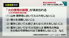 諏訪広域消防本部　初の「林野火災注意報」発令