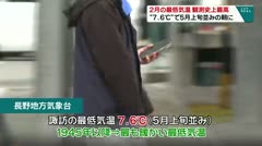 2月の最低気温　観測史上最高　“７．６℃”で5月上旬並みの朝に　