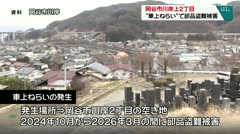 岡谷市川岸上2丁目　“車上ねらい”で部品盗難被害　