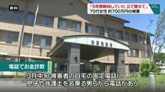 「5年間脱税していた 立て替えて」 70代女性 約700万円の被害