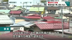 諏訪市で多発 現金窃盗・車上狙いなど