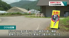 辰野町で相次ぐ クマの目撃情報