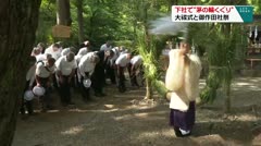 下社で“茅の輪くぐり” 大祓式と御作田社祭