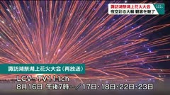 諏訪湖祭湖上花火大会 夜空彩る大輪 観客を魅了